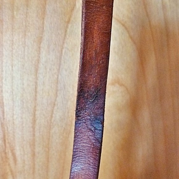 Hand Crafted Tooled Leather Shoulder Bag in Unique Hexagon Shape - Picture 12 of 15